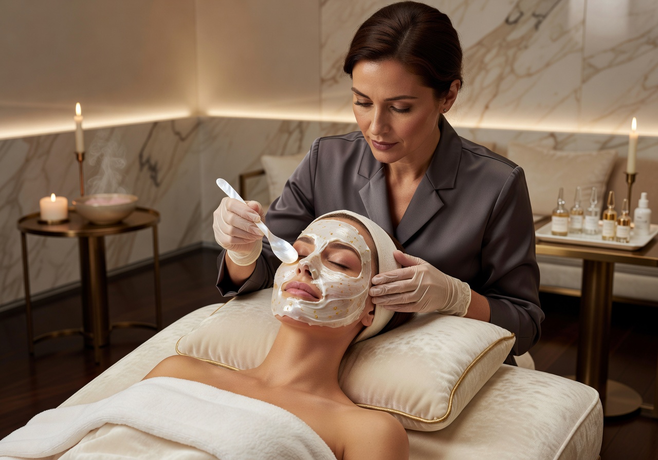 Luxurious facial treatment